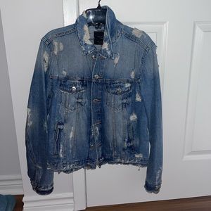 Zara distressed denim jacket